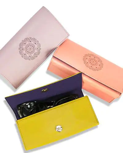 Looking Good Leather Sunglasses Case -Rose